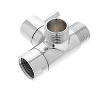 NIYANGLE Déviateur Cuivre Argenté, Vanne Inverseur Simple à Utiliser et Anti-rouille, Accessoire pour Robinet de Salle de Bain