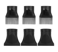 NIYANGLE Diffuseur Accessoire Portable en Plastique Noir 6 Pièces pour Sèche-cheveux pour Coiffage Polyvalent Voyages et Usage Professionnel