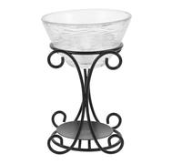 NIYANGLE Diffuseur D'arômes à Bougie en Fer Bol en Verre, Brûleur D'huiles Essentielles pour Aromathérapie, Décor Intérieur Bureau et Salon, Diffuseur D'huile Essentielle Élégant