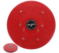 NIYANGLE Disque de Torsion Taille Rotatif en Plastique Solide, Planche à Torsion Antidérapante Rouge, Appareil Fitness Compact pour Exercice Abdominal et Perte de Poids, Machine Twist
