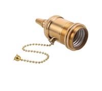 NIYANGLE Douille en Cuivre Interrupteur à Chaînette pour Lampe Vintage E26/e27, Résistance la Décoloration, pour Études et Décoration Intérieure