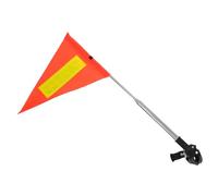NIYANGLE Drapeau Télescopique de Sécurité Orange pour Voiturettes de Golf et Fauteuils Roulants, Drapeau Rétractable Triangulaire en Fibre de Verre Visibilité Renforcée pour Activités