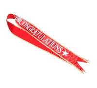 NIYANGLE Écharpe Cérémonie Queue D’Hirondelle Satin Rouge, Élégante