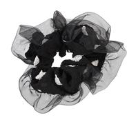 NIYANGLE Élastique à Cheveux Accessoire Élégant et Simple pour Fille en Organza Rétro Noir Ne Tire Pas ni N'abîme Cheveux, pour Maquillage et Lavage Visage