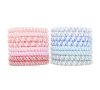 NIYANGLE Élastique à Cheveux Tressé Boho Confortable Toute la Journée 16 Pièces Couleur Rose pour Cheveux Bouclés et Volumineux pour Activités Sportives et Voyage