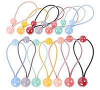 NIYANGLE Élastiques à Cheveux pour Fille Double Boules, 28 Pièces en Nylon et Plastique, Design Coloré et Brillant, pour Habiller Quotidien ou Noël Couleur Aléatoire
