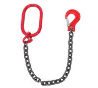 NIYANGLE Élingue à Chaîne à 4 Brins Crochet de Levage Acier Manganèse 2 Pièces Adaptée pour Travaux en Extérieur et Manutention Lourde 1,5 M