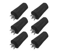 NIYANGLE Embouts de Canne Antidérapants en Caoutchouc pour Randonnée Hivernale, 6 Pièces, Compatibles Bâtons et Béquilles, Protection Pieds pour Glace et Neige, Diamètre Intérieur 7/16