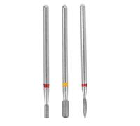 NIYANGLE Embouts de Ponceuse à Ongles Électriques 3 Pièces - Kit D’Embouts Diamant pour Cuticules Tête de Ponçage pour Manucure Russe Outils de Limage Précis pour Soin des Ongles