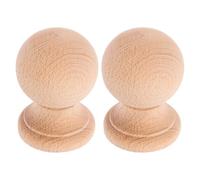 NIYANGLE Embouts de Tringle à Rideaux en Bois Lot de 2, Fleurons 8X6 CM pour Meubles et Clôtures, Décoration pour Intérieur et Projets de Rénovation