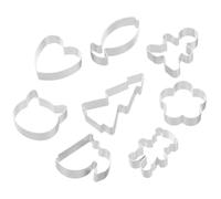 NIYANGLE Emporte-pièces pour Biscuits en Acier Inoxydable 8pcs, Moules à Gâteau Créatifs, Antiadhésifs, pour Fondant et Bricolage DIY Pâtisserie