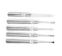 NIYANGLE Ensemble D’outils de Manucure en Acier Inoxydable 5 Pièces, Limette à Ongles et Fourchette de Peau Morte, Taille Compacte, pour Soins des Ongles Professionnels et Personnels,