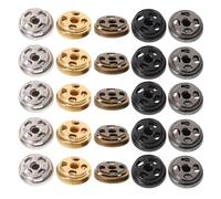 NIYANGLE Ensemble de 100 Boutons Pression Métalliques Mini Cuivre Fermetures Invisibles Robustes pour Couture et Vêtements Kit pour Accessoires de Manteau et Créations DIY