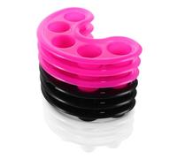 NIYANGLE Ensemble de 9 Bols à Ongles en Plastique Conception à Cinq Trous pour Manucure Pratique, pour Salon et Usage à Domicile Couleur Aléatoire