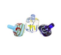 NIYANGLE Ensemble De Gyro Hanukkah 3 Pièces Élégant Dreidel Dreidel Traditionnel Cadeau Judaica Objets De Collection Tradition Juive Cadeau Verre