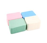 NIYANGLE Éponge à Maquillage en Coton Lot de 4 Houppette Éponge Diamant pour Douce et Sûre Visage Fond de Teint Blush