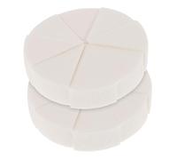 NIYANGLE Éponge De Maquillage En Latex Triangulaire 2 Pièces, Taille Moyenne, Double Usage Humide Et Sec, Pour Femmes, Application Fond De Teint Naturelle, Accessoires Cosmétiques Blancs