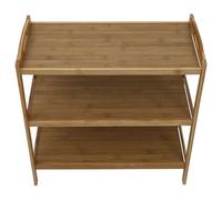 NIYANGLE Étagère à Chaussures Bambou Simple à Trois Couches Sneakers Shelf, Rangement Multi-Usage Stable en Bois Naturel pour Entrée ou Chambre