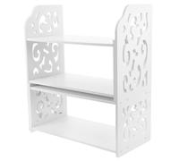 NIYANGLE Étagère de Bureau en Bois Extensible Blanche Bibliothèque Modulable Compacte pour Organisation Bureau Meuble de Rangement Pratique pour Étudiants et Espace de Travail