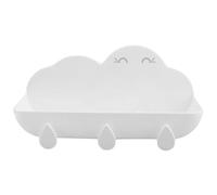 NIYANGLE Étagère de Rangement Murale de Nuage Blanche Support sans Perçage pour Salle de Bain Porte-Articles de Toilette Suspendu Organisateur Pratique pour Brosses à Dents et Shampoing