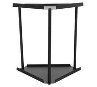 NIYANGLE Étagère de Salle de Bain Double Métal Robuste Organisateur Angle pour Comptoir Rangement Cosmétique et Articles de Toilette Design Ouvert pour Accès Facile Gain de Place Élégant