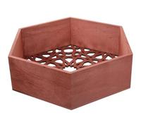 NIYANGLE Étagère Murale Flottante Hexagonale en Bois Naturel, Design Nordique, Support Décoratif pour Plantes et Objets, Étagère Murale Décorative pour Chambre et Salon, Rangement Mural
