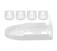NIYANGLE Étagère Murale Flottante Support pour Caméra de Sécurité 5 Pièces Blanc sans Perçage, Petite Étagère Murale Polyvalente pour Babyphone, Enceinte, Chambre Salle de Bain