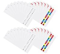 NIYANGLE Étiquettes Adhésives Alphabétiques Imperméables, 40 Pièces, Onglets Index pour Cahier et Bloc-notes, Marque-pages Autocollants Pratiques pour Bureau et Maison