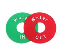 NIYANGLE Étiquettes de Classification pour Vannes D'eau Rouges et Vertes - Panneau de Vanne D'eau pour Entrée et Sortie - Guide de Points D'eau pour Seaux à Glace et Soupapes - Signe ’eau