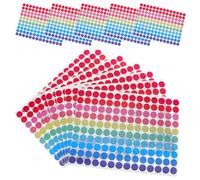NIYANGLE Étiquettes Rondes Autocollantes 19 CM Pastilles Colorées Unies 10 Couleurs 30 Feuilles Repositionnables pour Bureau École Organisation et Bricolage
