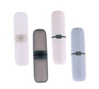 NIYANGLE Étui à Brosse à Dents et Dentifrice Portable 4Pcs Conteneur de Voyage Compacts pour Fabriqué en Plastique Solide Pratique Voyages Design Simple et Élégant Voyageurs