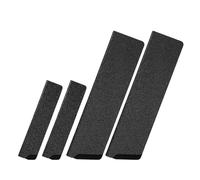 NIYANGLE Étui à Couteaux 4 Pièces en Plastique Noir Floqué - Protège-Lame Portable pour Couteaux de Chef 5 et 8 - Doublure Velours Anti-Rayures - Protection Sécurisée Cuisine Camping et