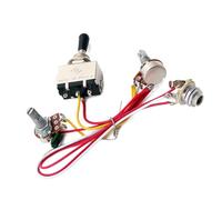 NIYANGLE Faisceau de Câblage Précâblé pour Guitare Électrique 1 Potentiomètre de Volume 500K et 1 Tonalité Bascule 1T1V Accessoires Électroniques pour Guitare Kit Compatible Gu204