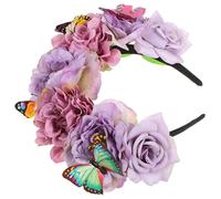 NIYANGLE Fascinateur Floral Avec Bandeau De Fête Accessoire Élégant Pour Tea Party Et Photos