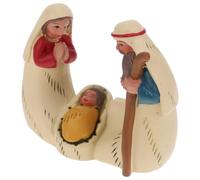 NIYANGLE Figurine Nativité en Résine, Compacte et Légère | Décoration Vivante pour Étagères et Églises, Ne Se Décolore Pas, Facile à Ranger et Transporter