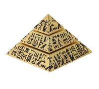 NIYANGLE Figurine Pyramide Égyptienne Miniature Résine et Métal Sculpture Antique pour Décor Maison Bureau Ornement Artistique Portable et Élégant