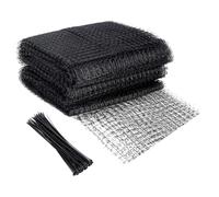NIYANGLE Filet de Barrière pour Animaux en Nylon Noir, Clôture Portable à Mailles Fines pour Jardin et Aménagement Paysager, 1 Set de Filet de Protection Extérieur