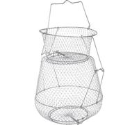 NIYANGLE Filet de Pêche Pliable en Métal à Fond Plat pour Poissons