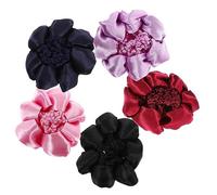 NIYANGLE Filets à Cheveux Élastiques 5 Pièces Petite Taille Couvre-chignon Réglable Pour Femmes Infirmières Danseuses Usage Quotidien Noir Bleu Marine Rose Rouge Profond Violet Clair