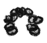 NIYANGLE Filets à Cheveux Noirs en Dentelle Élégante Accessoires Coiffure pour Femmes Lot de 12 Maintien Professionnel pour Chignons au Comptoir Bancaire et Cabine D'avion