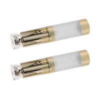 NIYANGLE Flacon à Pompe Airless 15ml pour Crème Contour des Yeux, Lot de 2 Flacons Rechargeables avec Embout Massage Silicone, Flacons-pompes Cosmétiques Vides Format Voyage