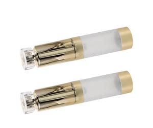 NIYANGLE Flacon à Pompe Airless 15ml pour Crème Contour des Yeux, Lot de 2 Flacons Rechargeables avec Embout Massage Silicone, Flacons-pompes Cosmétiques Vides Format Voyage
