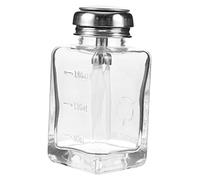 NIYANGLE Flacon en Verre 180Ml à Pompe pour Dissolvant Bouteille Transparente Bouchon Flacon Vierge Vernis à Ongles Pratique et Étanche pour Usage