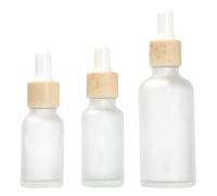 NIYANGLE Flacons Compte-gouttes Réutilisables Lot de 5 en Verre Givré 15ml Pipette en Caoutchouc et Bouchon en Pp, pour Huiles Essentielles en Voyage
