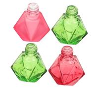 NIYANGLE Flacons De Vernis à Ongles Vides En Verre 4 Pièces 10 Ml Rechargeables Pour Manucure Voyage Plage Usage Professionnel