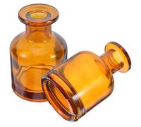 NIYANGLE Flacons Diffuseurs à Roseaux Rechargeables en Verre Cylindrique Lot de 2 100ml Placement Stable, Décor Élégant pour Parfum pour Chambre ou Salon