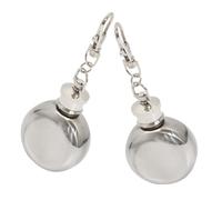 NIYANGLE Flasques Portables en Acier Inoxydable 30 Ml, Lot de 2 Mini-Bouteilles Porte-Clés pour Voyages et Camping