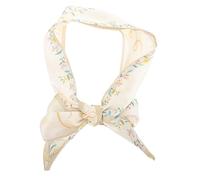 NIYANGLE Foulard En Soie Pour Cheveux Fleurs Vertes Rubans à Cheveux Pour Femmes Bandeau Foulard Fin Et Long Vintage Style Années 70 Léger Et Souple