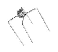 NIYANGLE Fourchette à Viande pour Rôtissoire, Fourchette de Broche en Fer Argenté, Accessoires Barbecue, Insertion et Retrait Faciles, pour Camping et Soirée Piscine, pour BBQ