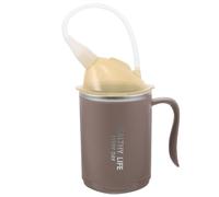 NIYANGLE Gobelet Anti-déversement 400ml en Acier Inoxydable avec Paille Léger pour Adultes Handicapés et Personnes Âgées Souffrant de Dysphagie à Domicile Milieu Hospitalier